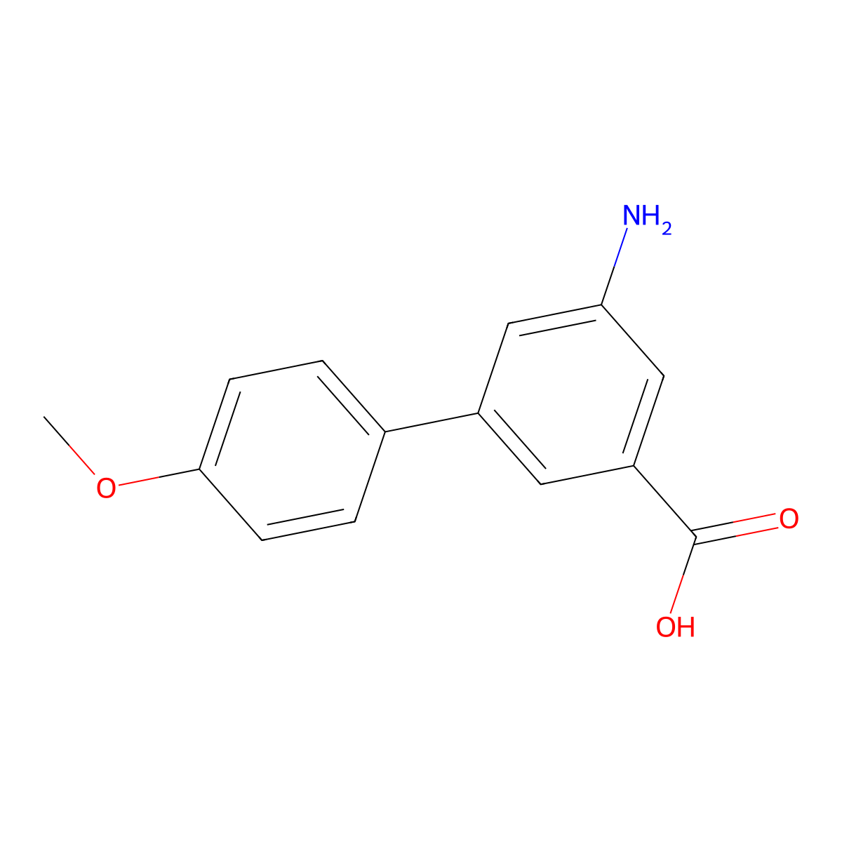 3-Amino-5-(4-methoxyphenyl)benzoic acid molecular structure, CAS 1261889-84-2