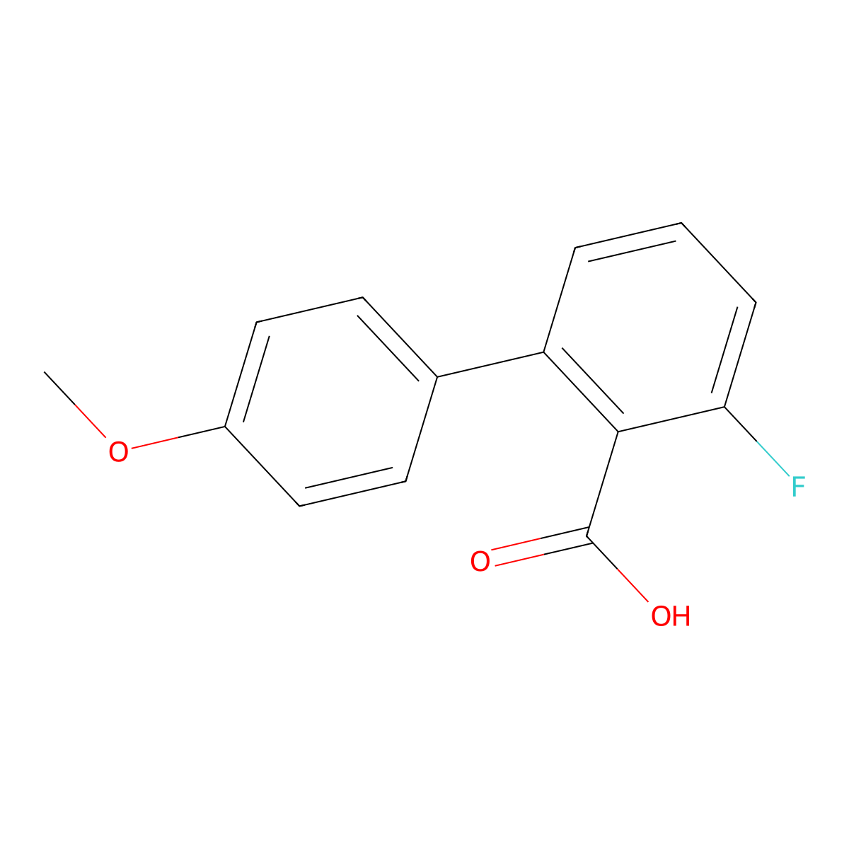 6-Fluoro-2-(4-methoxyphenyl)benzoic acid molecular structure, CAS 1261889-87-5