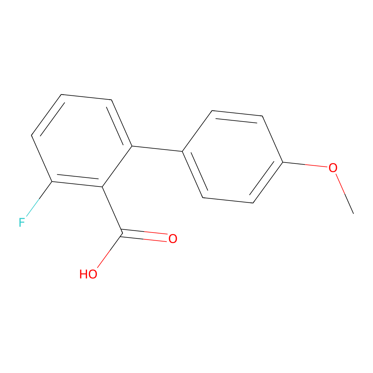 6-Fluoro-2-(4-methoxyphenyl)benzoic acid molecular structure, CAS 1261889-87-5