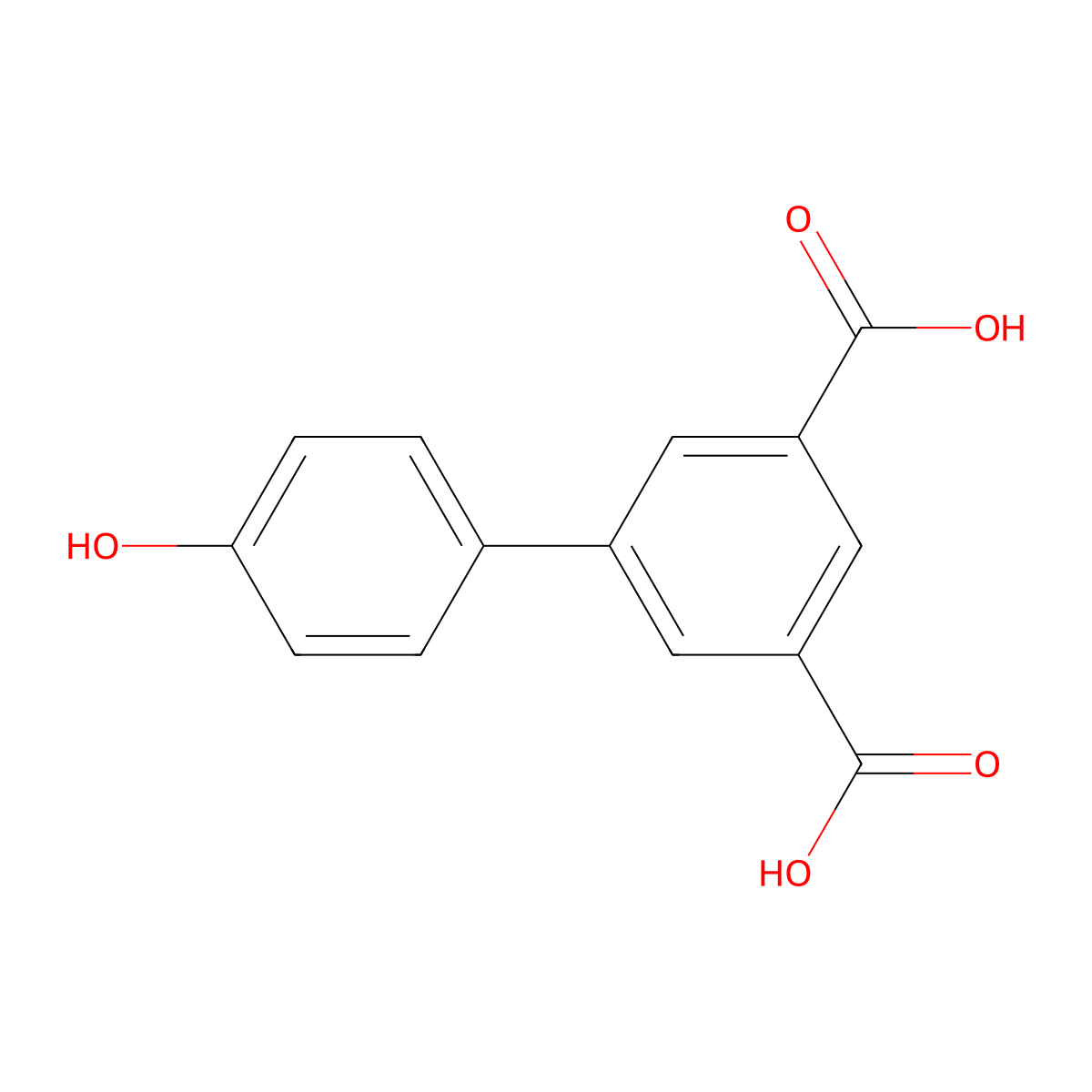 4-(3,5-Dicarboxyphenyl)phenol molecular structure, CAS 1261889-89-7