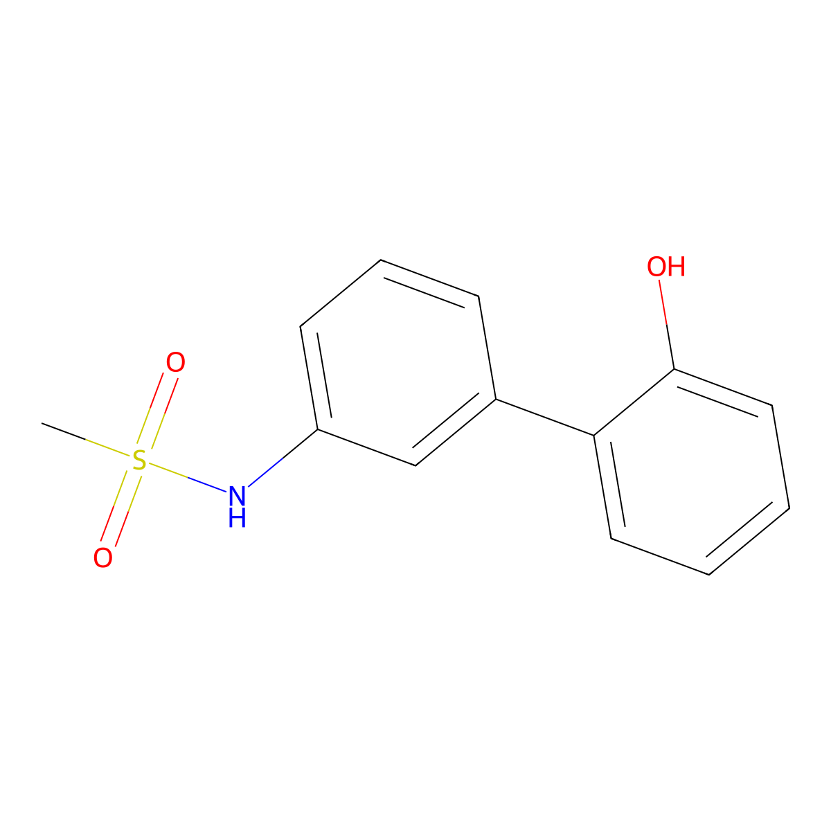 2-(3-Methylsulfonylaminophenyl)phenol molecular structure, CAS 1261889-92-2