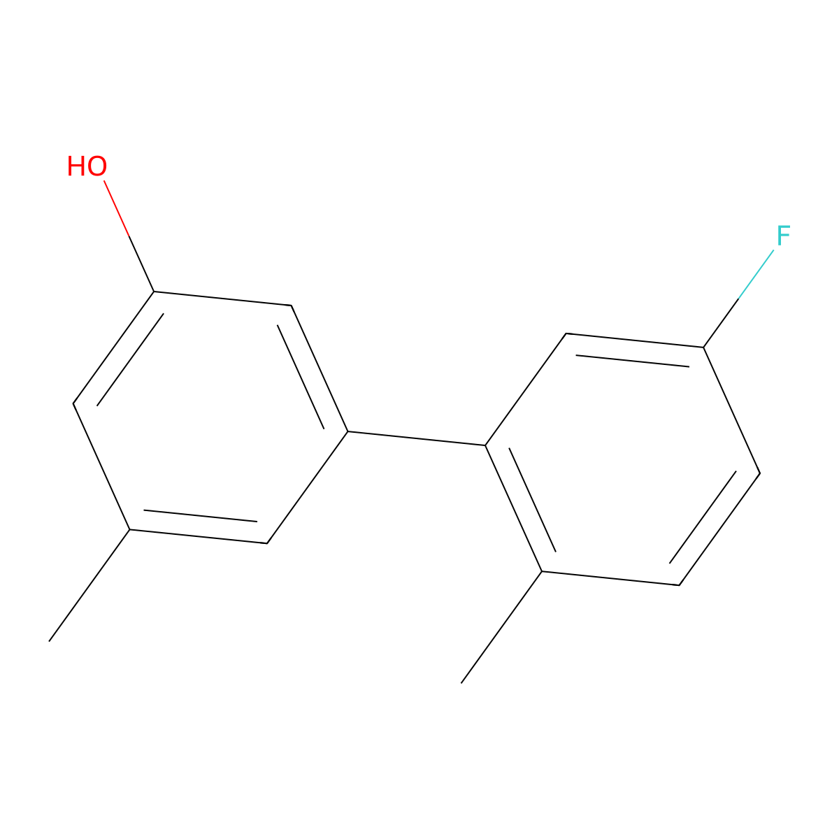 5-(5-Fluoro-2-methylphenyl)-3-methylphenol molecular structure, CAS 1261889-96-6