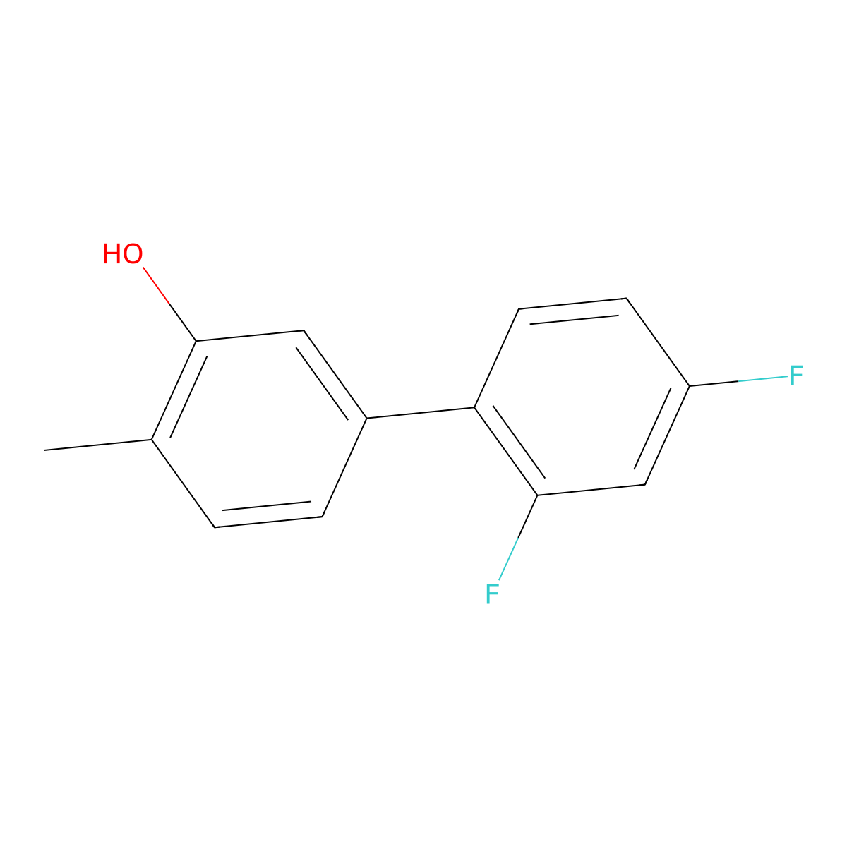 5-(2,4-Difluorophenyl)-2-methylphenol molecular structure, CAS 1261889-98-8