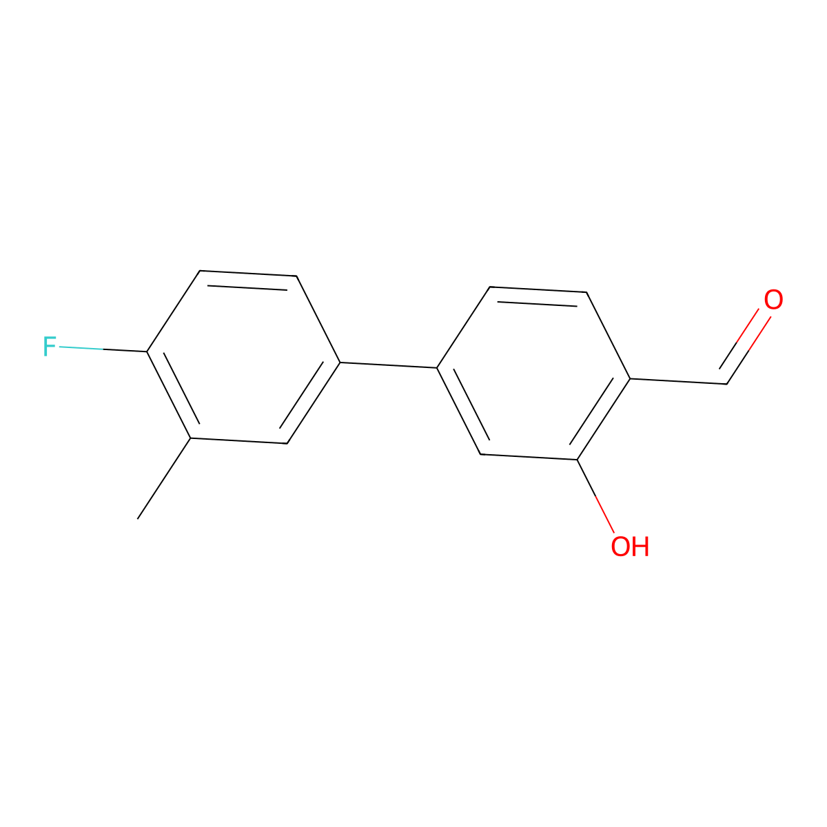 5-(4-Fluoro-3-methylphenyl)-2-formylphenol molecular structure, CAS 1261890-22-5