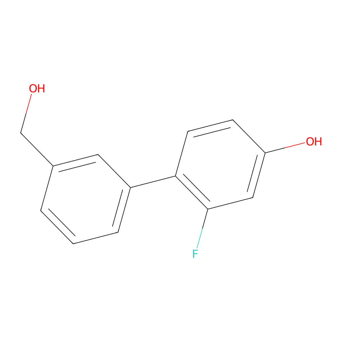 3-Fluoro-4-(3-hydroxymethylphenyl)phenol molecular structure, CAS 1261890-31-6