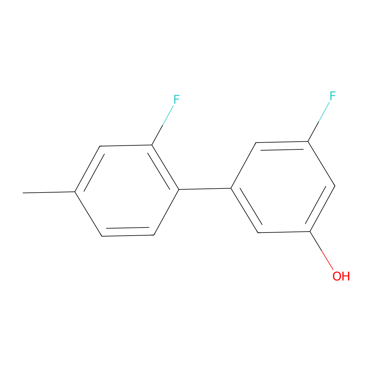 3-Fluoro-5-(2-fluoro-4-methylphenyl)phenol molecular structure, CAS 1261890-34-9
