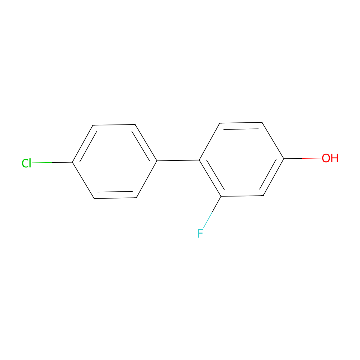 4-(4-Chlorophenyl)-3-fluorophenol molecular structure, CAS 1261890-53-2