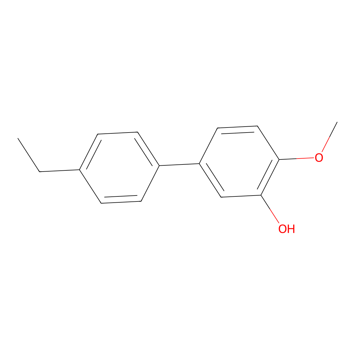 5-(4-Ethylphenyl)-2-methoxyphenol molecular structure, CAS 1261890-58-7