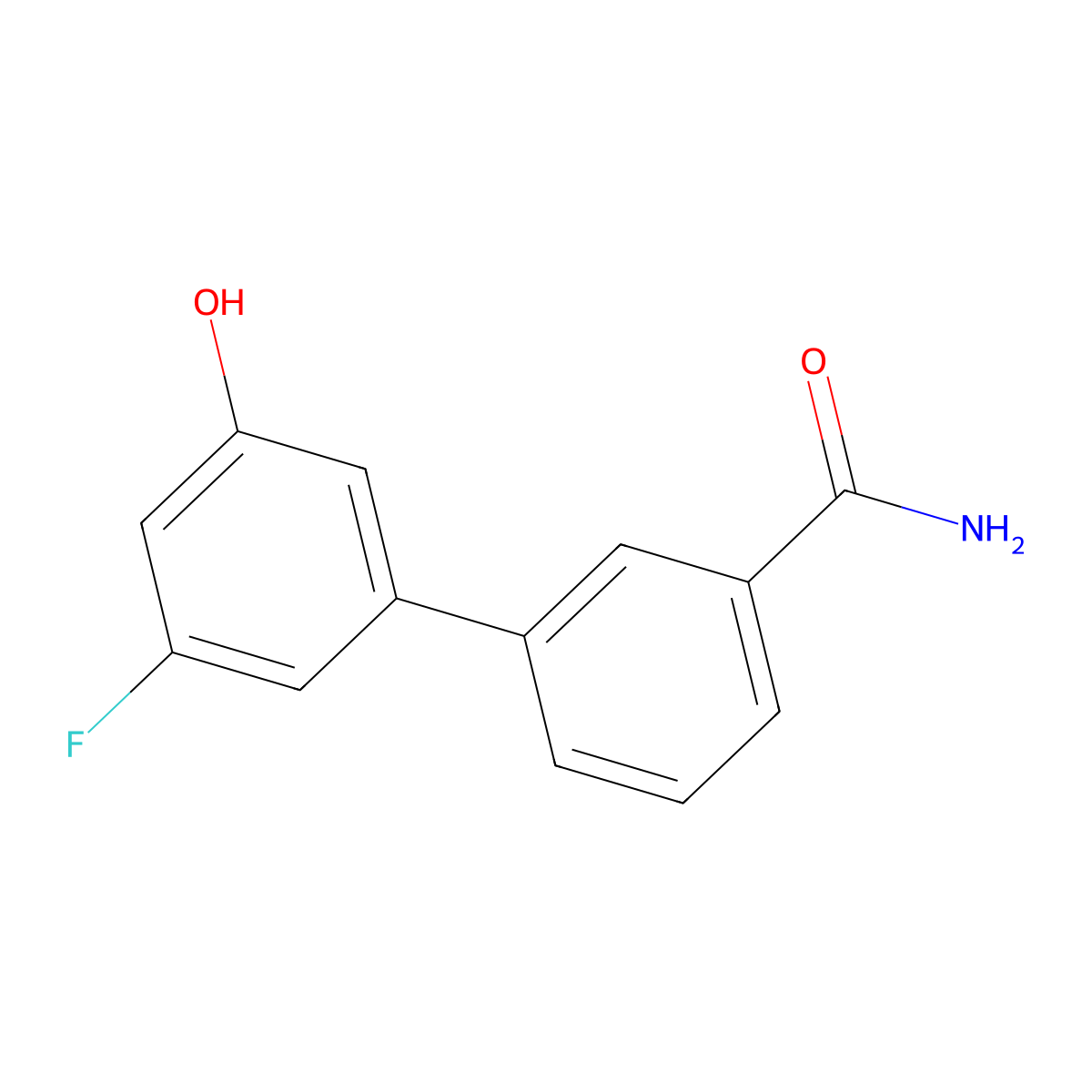 5-(3-Aminocarbonylphenyl)-3-fluorophenol molecular structure, CAS 1261890-60-1