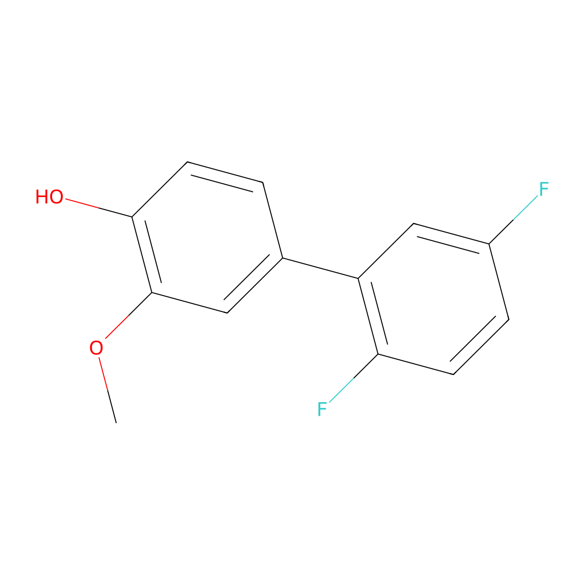 4-(2,5-Difluorophenyl)-2-methoxyphenol molecular structure, CAS 1261890-66-7