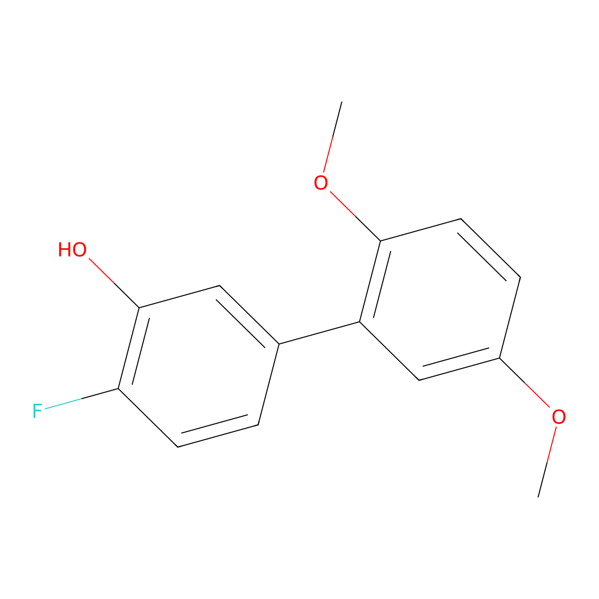 5-(2,5-Dimethoxyphenyl)-2-fluorophenol molecular structure, CAS 1261890-82-7