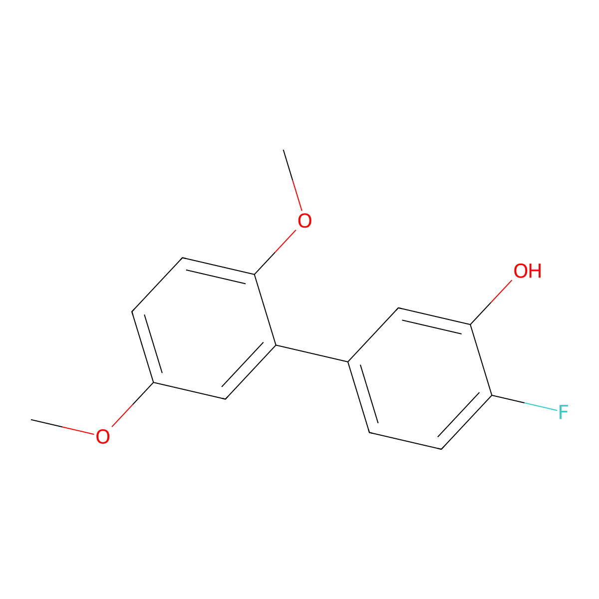 5-(2,5-Dimethoxyphenyl)-2-fluorophenol molecular structure, CAS 1261890-82-7