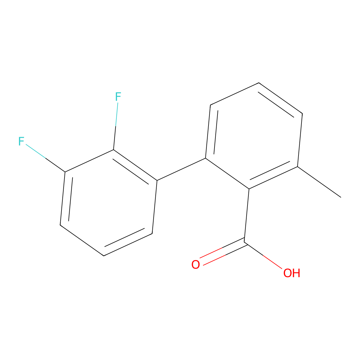 2-(2,3-Difluorophenyl)-6-methylbenzoic acid molecular structure, CAS 1261890-85-0