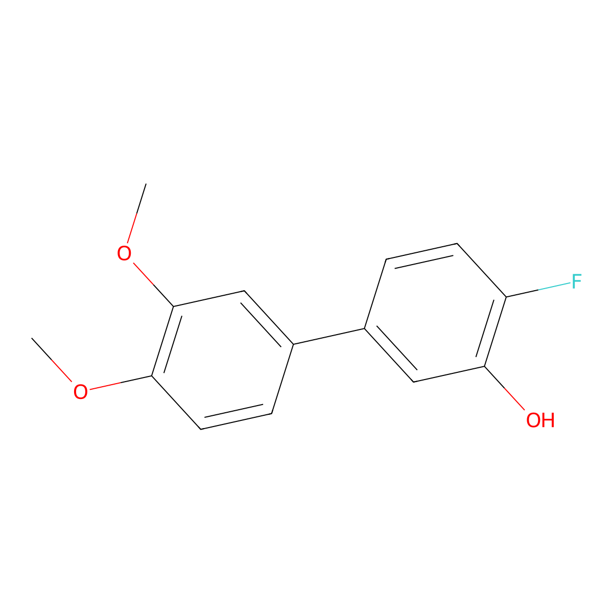 5-(3,4-Dimethoxyphenyl)-2-fluorophenol molecular structure, CAS 1261890-90-7