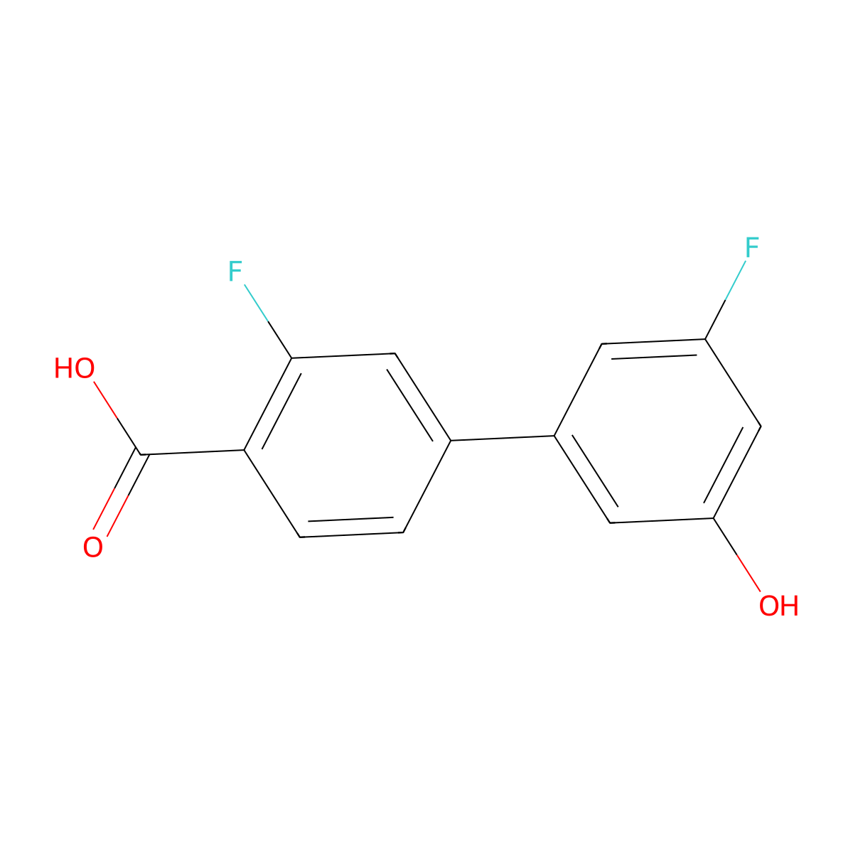 5-(4-Carboxy-3-fluorophenyl)-3-fluorophenol molecular structure, CAS 1261890-97-4