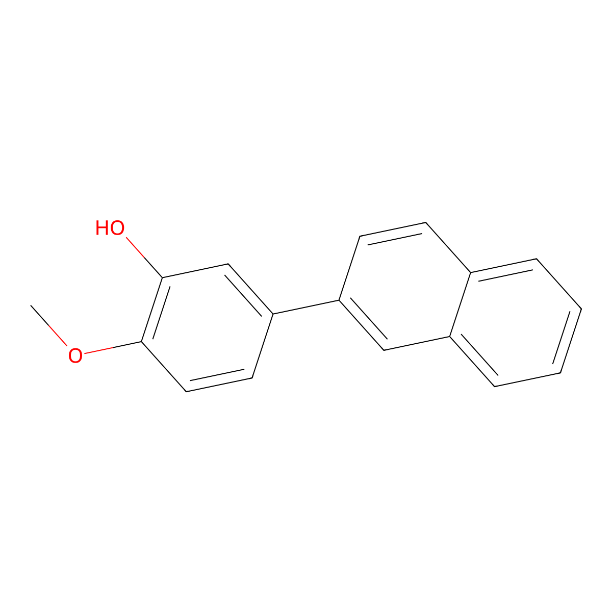 2-Methoxy-5-(naphthalen-2-YL)phenol molecular structure, CAS 1261890-98-5