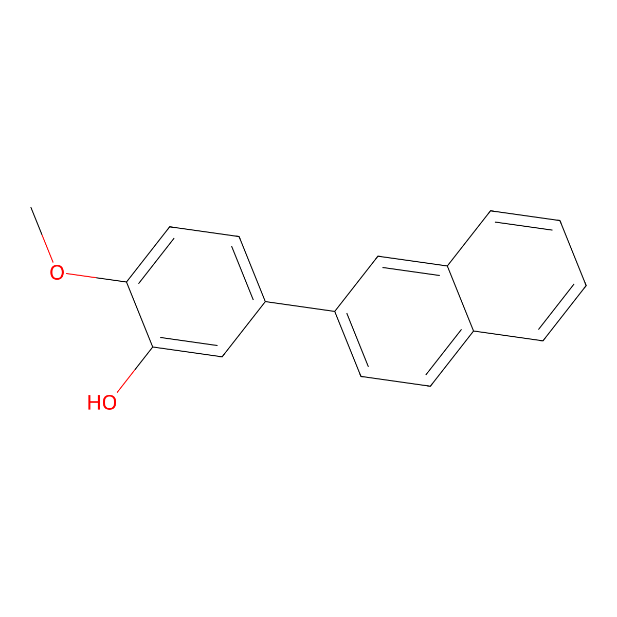 2-Methoxy-5-(naphthalen-2-YL)phenol molecular structure, CAS 1261890-98-5