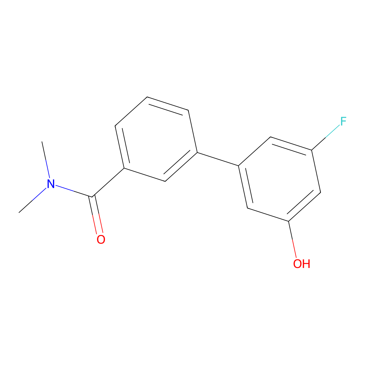 5-[3-(N,N-Dimethylaminocarbonyl)phenyl]-3-fluorophenol molecular structure, CAS 1261891-07-9
