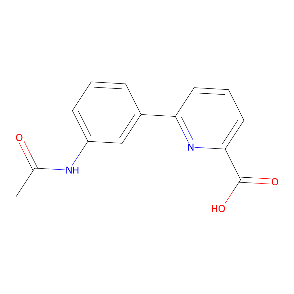 6-(3-Acetylaminophenyl)picolinic acid molecular structure, CAS 1261891-08-0