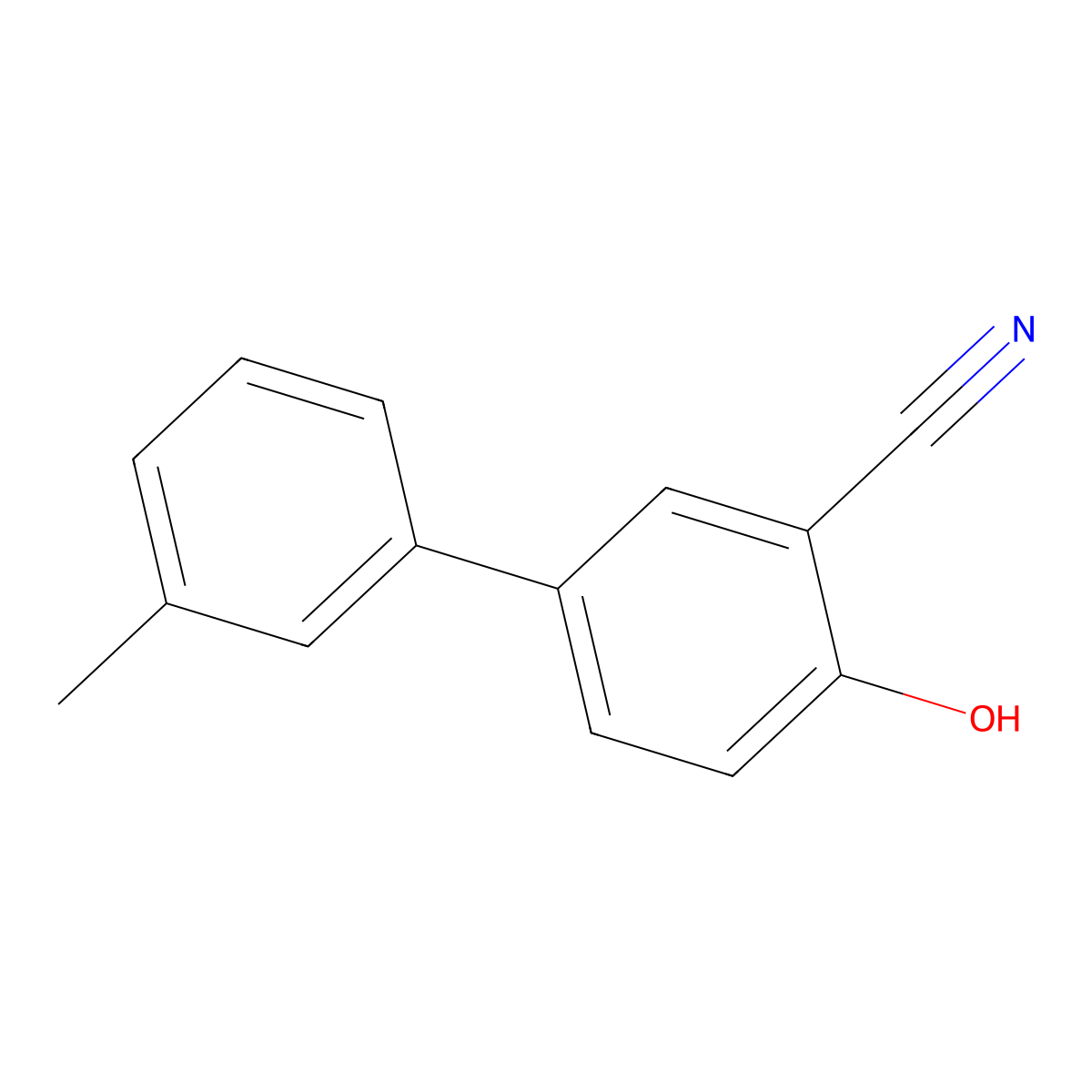 2-Cyano-4-(3-methylphenyl)phenol molecular structure, CAS 1261891-10-4