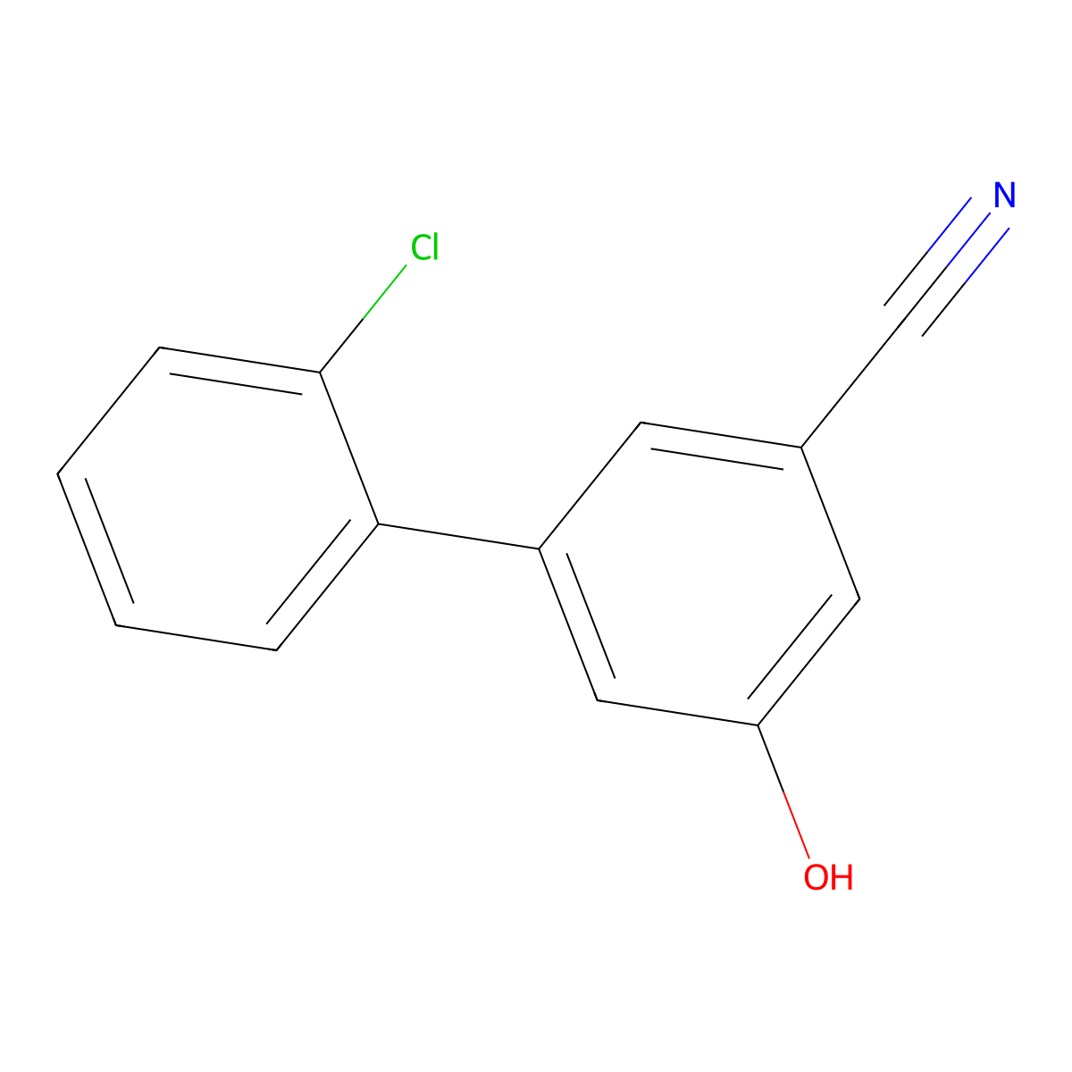 5-(2-Chlorophenyl)-3-cyanophenol molecular structure, CAS 1261891-20-6