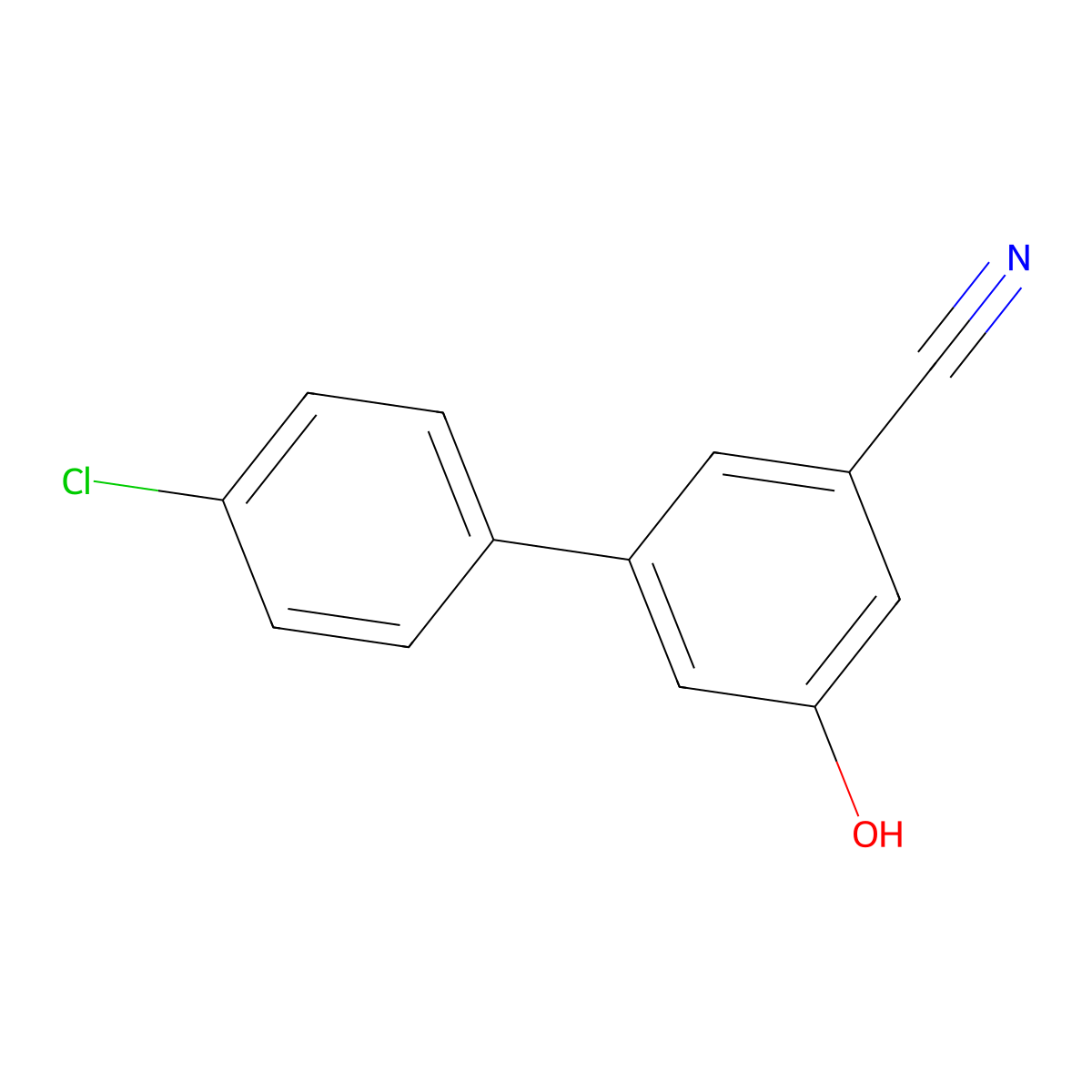 5-(4-Chlorophenyl)-3-cyanophenol molecular structure, CAS 1261891-23-9