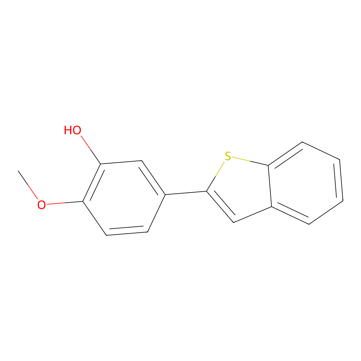5-[Benzo(b)thiophen-2-yl]-2-methoxyphenol molecular structure, CAS 1261891-24-0