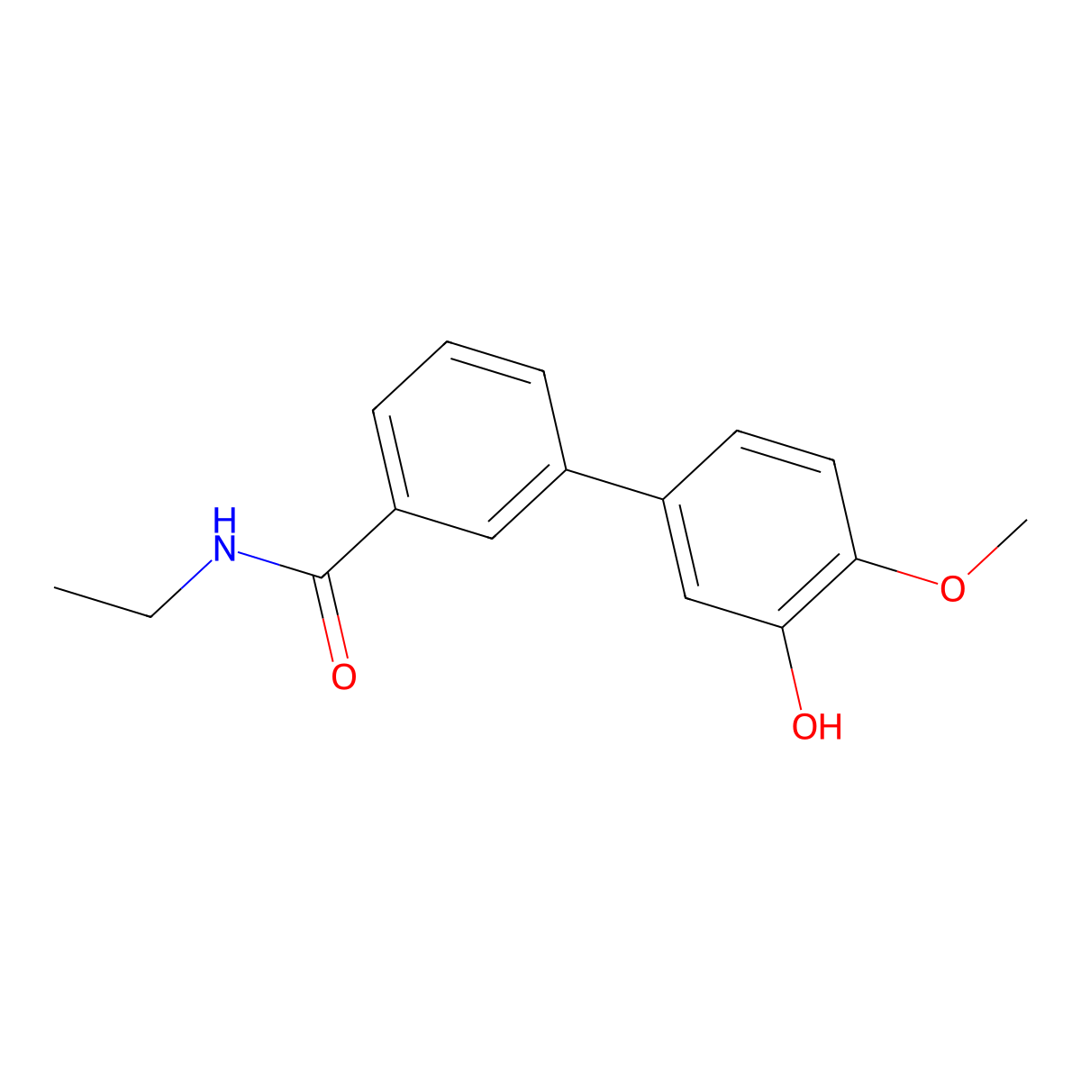 5-[3-(N-Ethylaminocarbonyl)phenyl]-2-methoxyphenol molecular structure, CAS 1261891-41-1