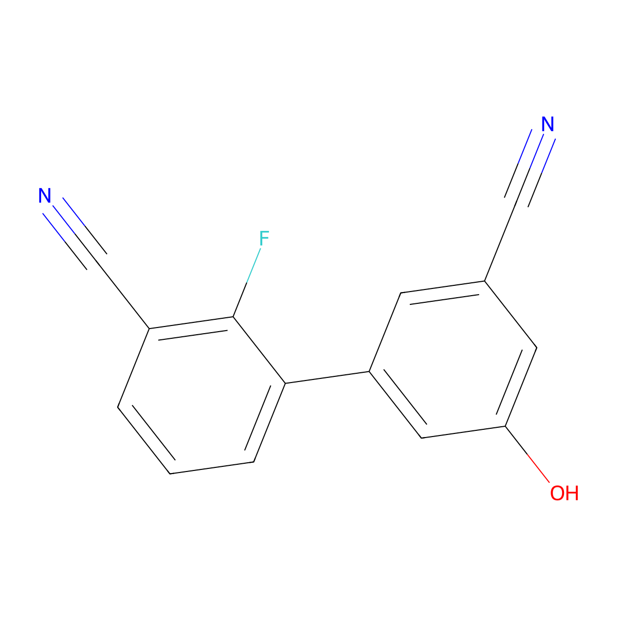 3-Cyano-5-(3-cyano-2-fluorophenyl)phenol molecular structure, CAS 1261891-43-3