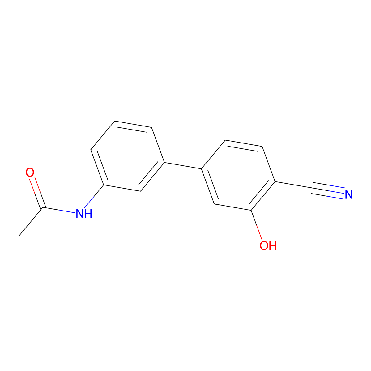 5-(3-Acetylaminophenyl)-2-cyanophenol molecular structure, CAS 1261891-60-4