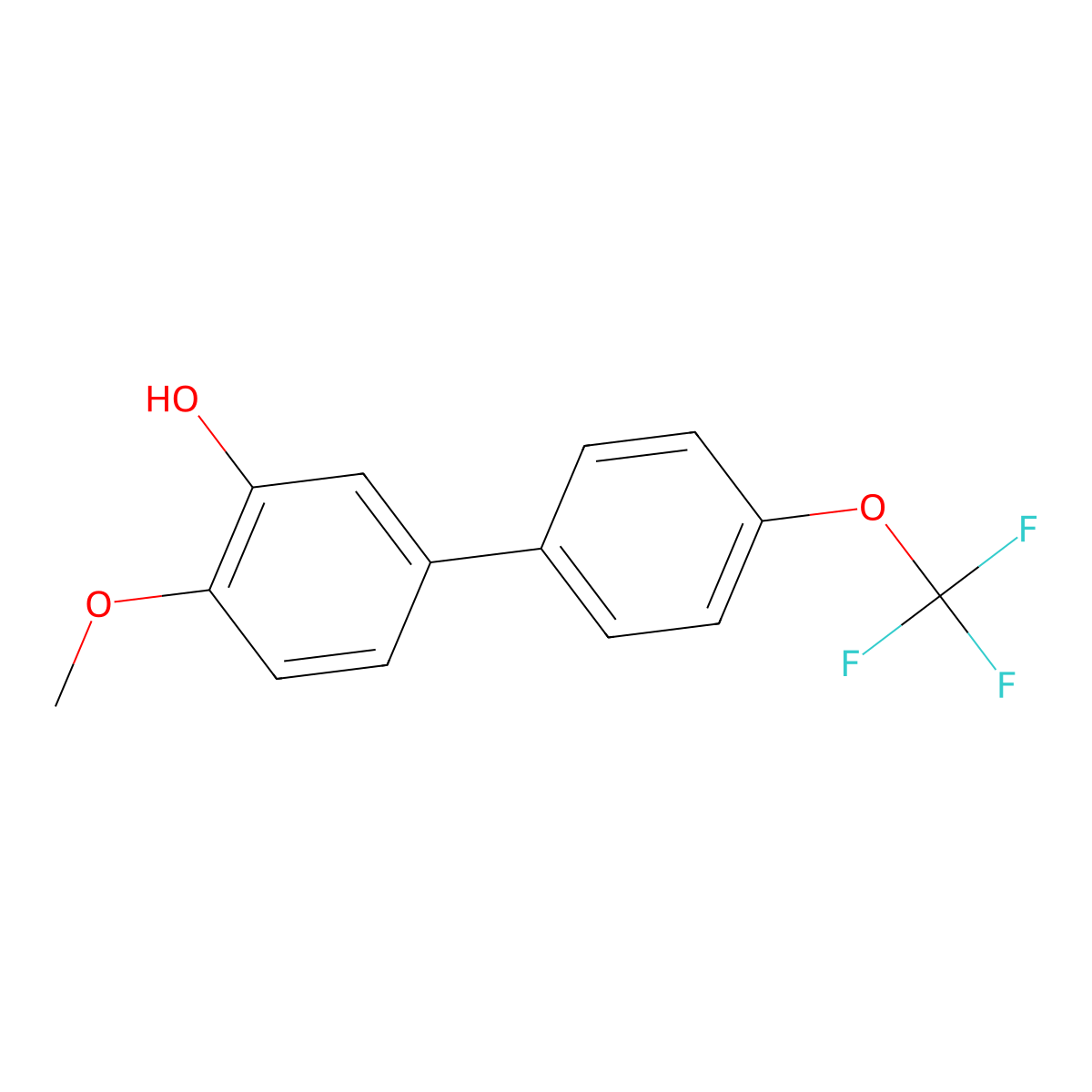 2-Methoxy-5-(4-trifluoromethoxyphenyl)phenol molecular structure, CAS 1261891-61-5