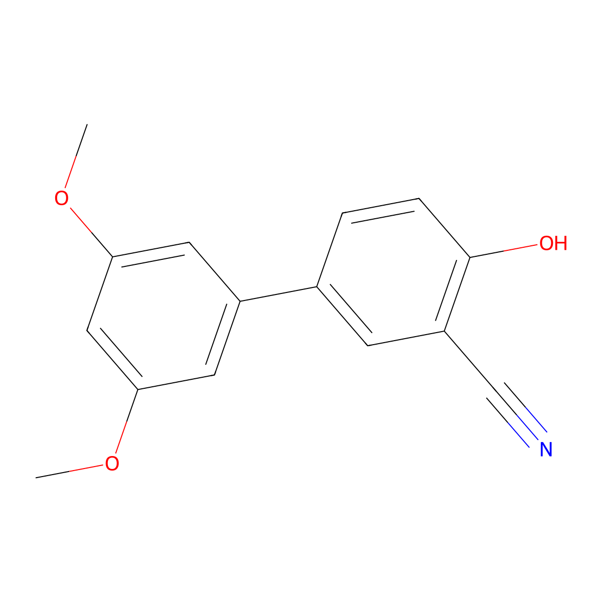 2-Cyano-4-(3,5-dimethoxyphenyl)phenol molecular structure, CAS 1261891-64-8