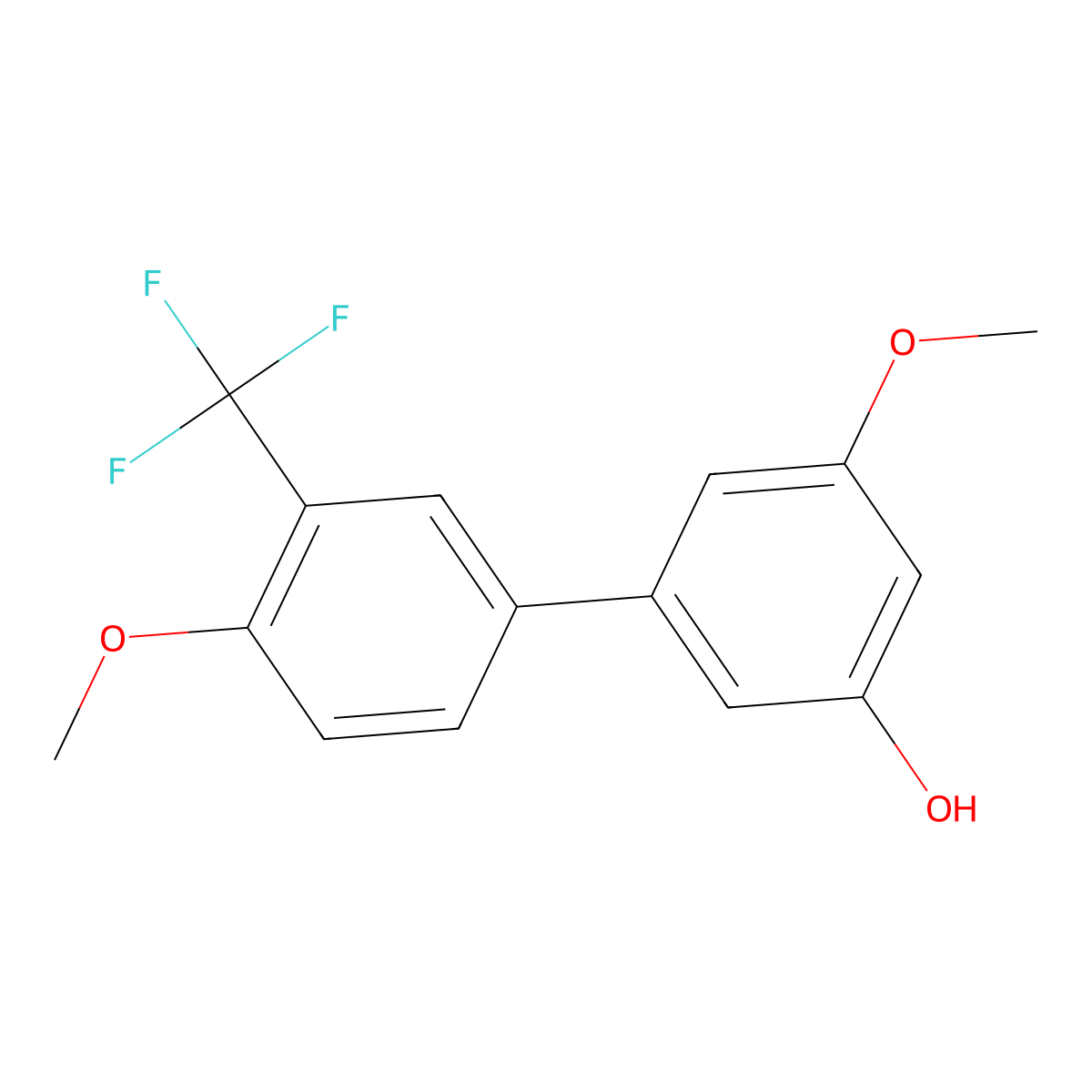 4',5-Dimethoxy-3'-(trifluoromethyl)[1,1'-biphenyl]-3-ol molecular structure, CAS 1261891-68-2