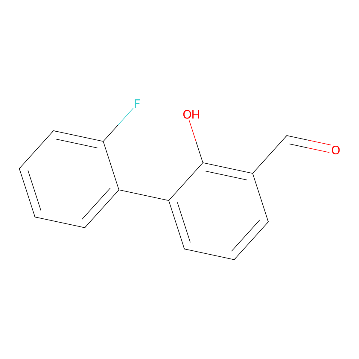6-(2-Fluorophenyl)-2-formylphenol molecular structure, CAS 1261891-96-6