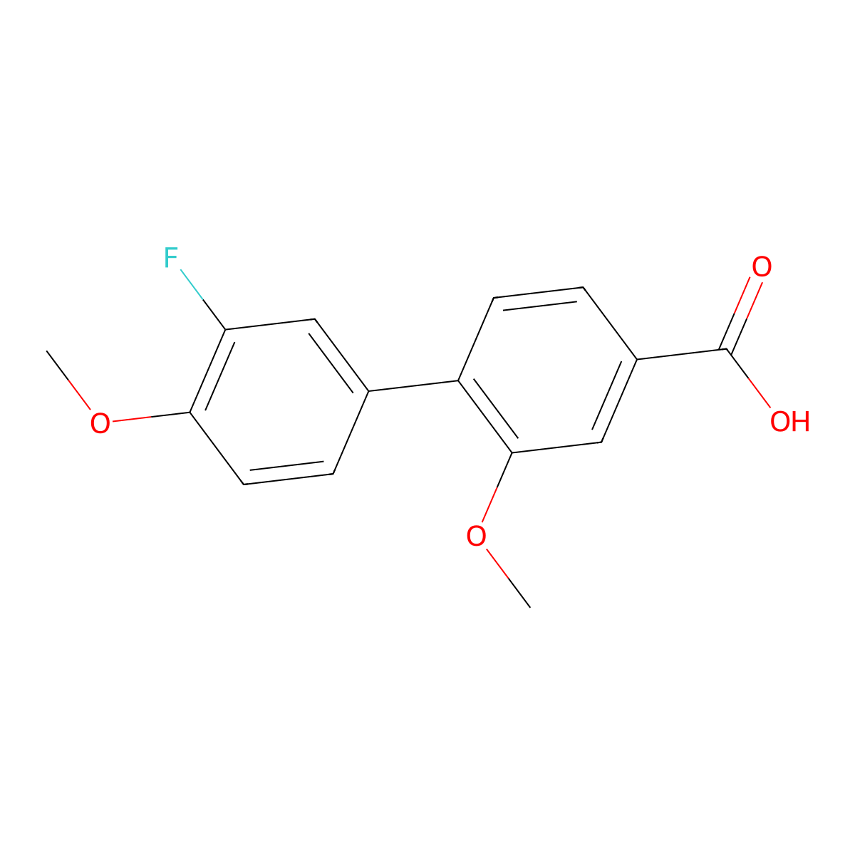 4-(3-Fluoro-4-methoxyphenyl)-3-methoxybenzoic acid molecular structure, CAS 1261892-01-6