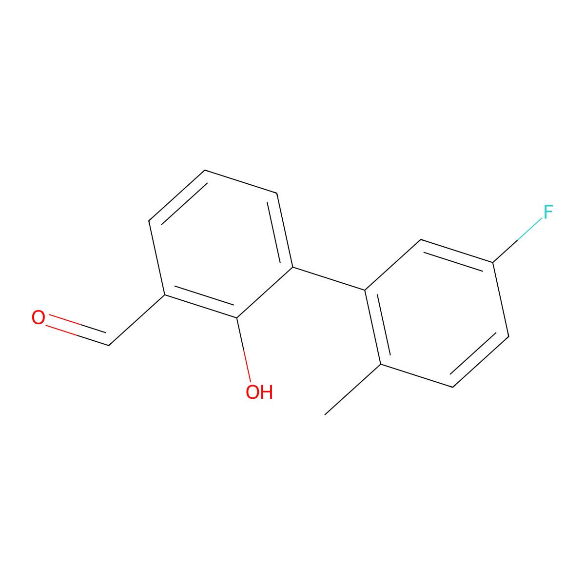 6-(5-Fluoro-2-methylphenyl)-2-formylphenol molecular structure, CAS 1261892-02-7