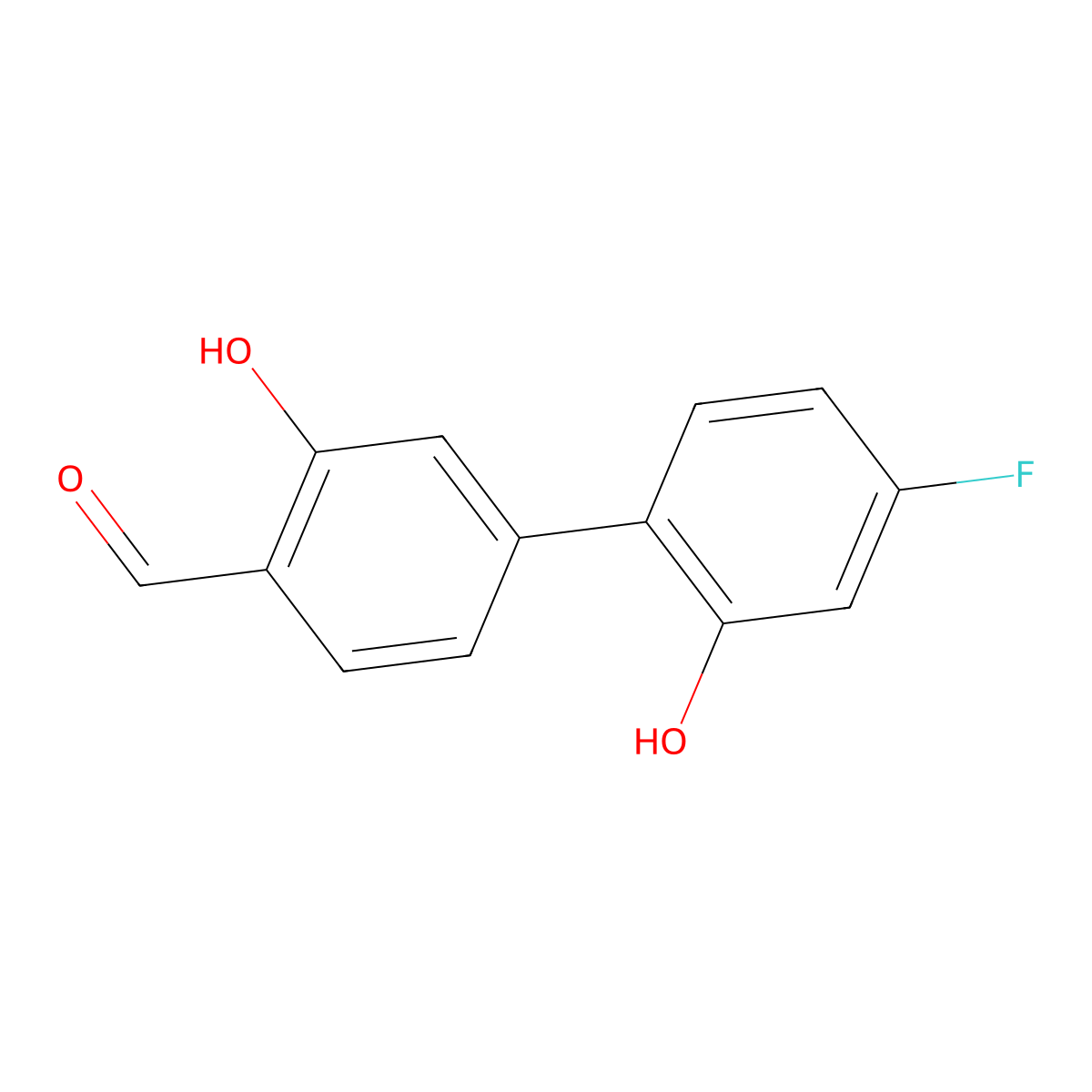 5-(4-Fluoro-2-hydroxyphenyl)-2-formylphenol molecular structure, CAS 1261892-04-9