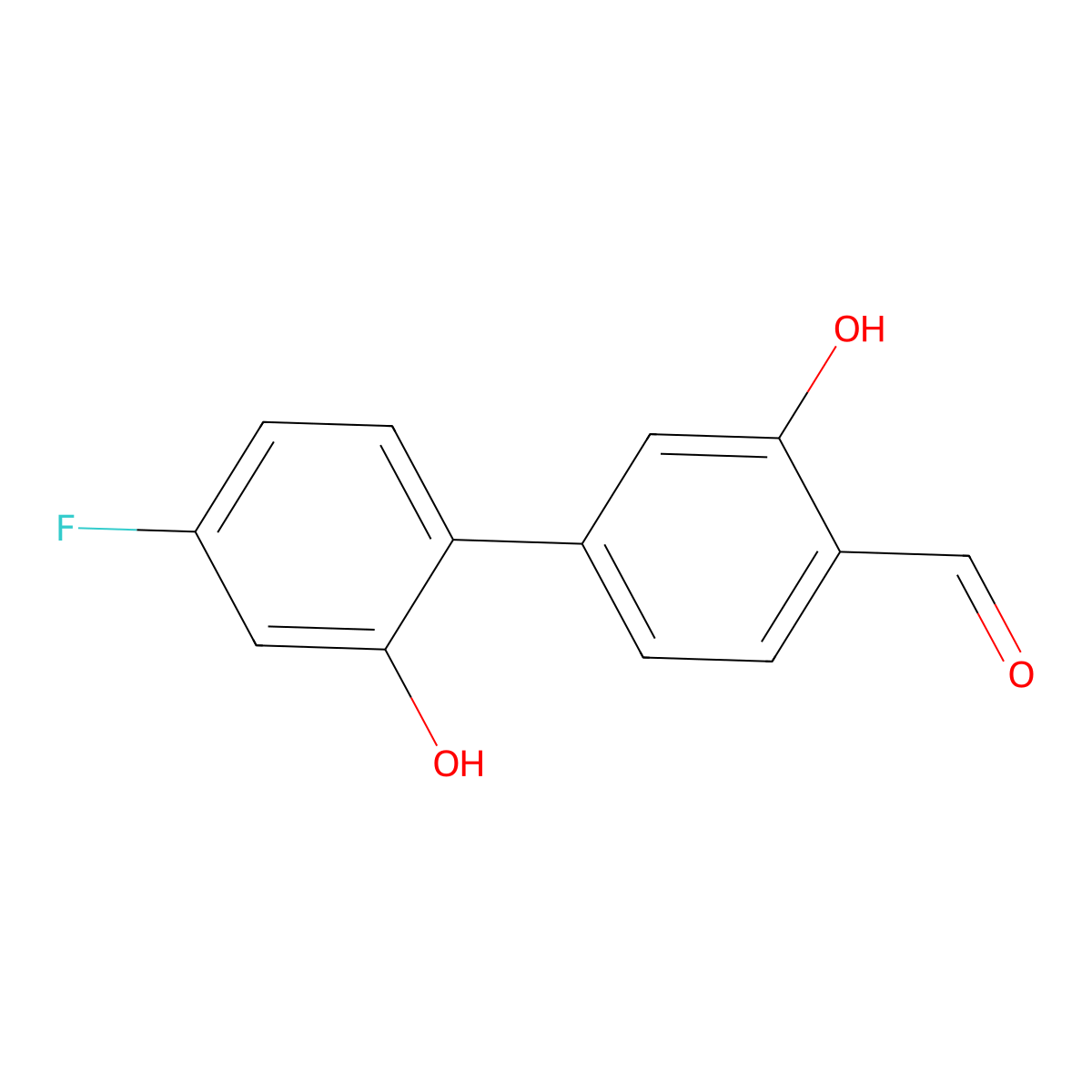 5-(4-Fluoro-2-hydroxyphenyl)-2-formylphenol molecular structure, CAS 1261892-04-9