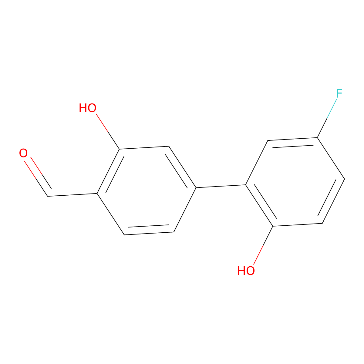 5-(5-Fluoro-2-hydroxyphenyl)-2-formylphenol molecular structure, CAS 1261892-05-0