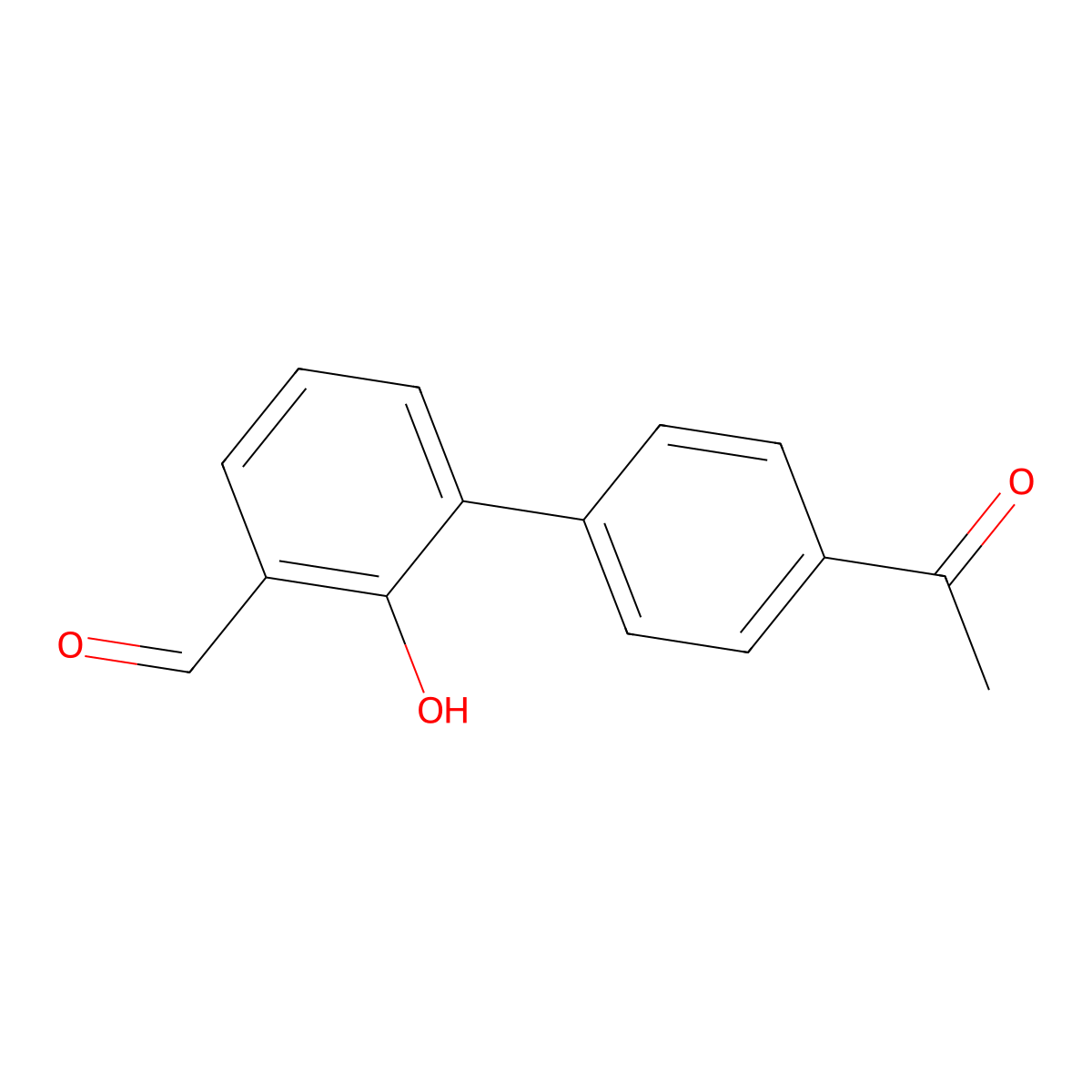6-(4-Acetylphenyl)-2-formylphenol molecular structure, CAS 1261892-06-1