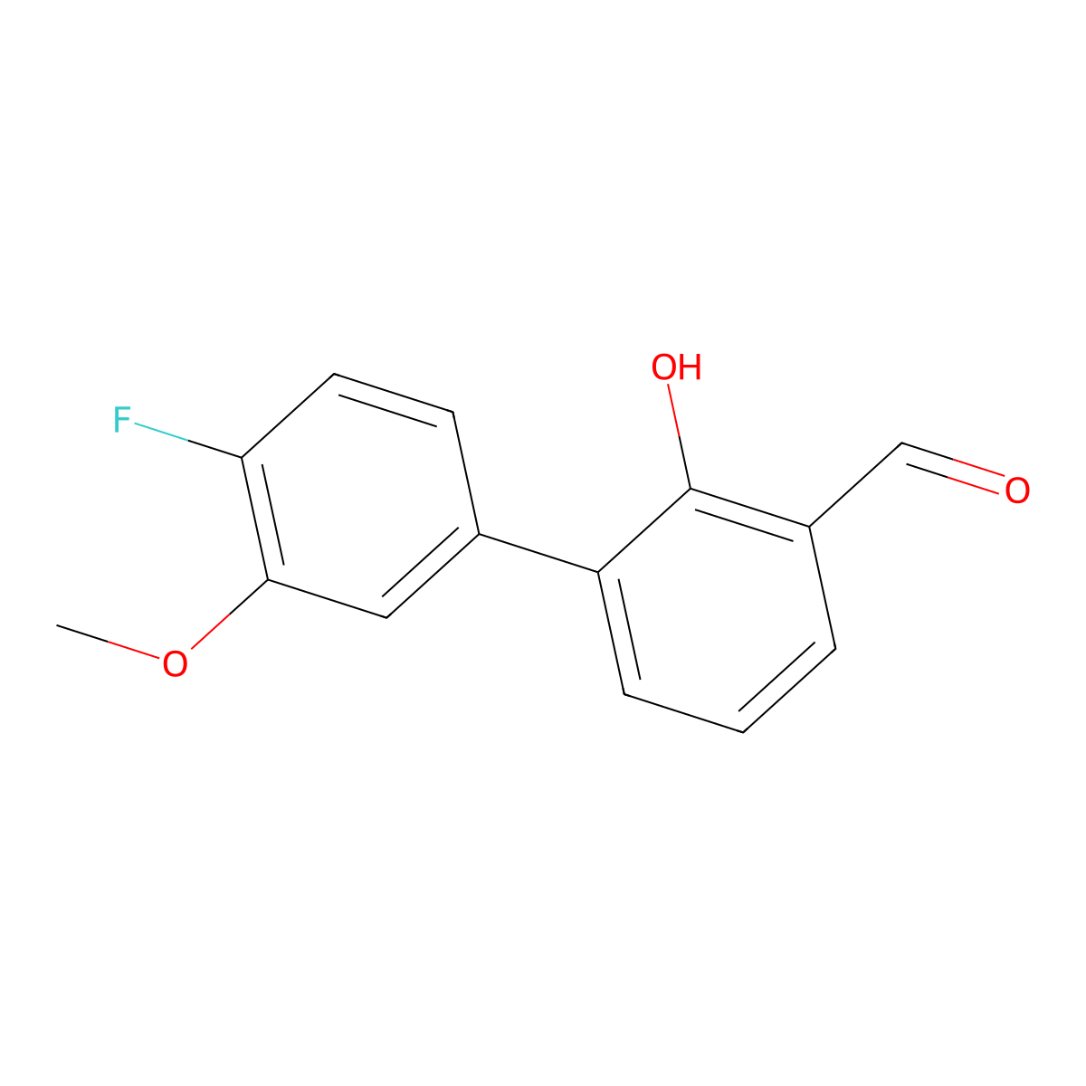 6-(4-Fluoro-3-methoxyphenyl)-2-formylphenol molecular structure, CAS 1261892-09-4
