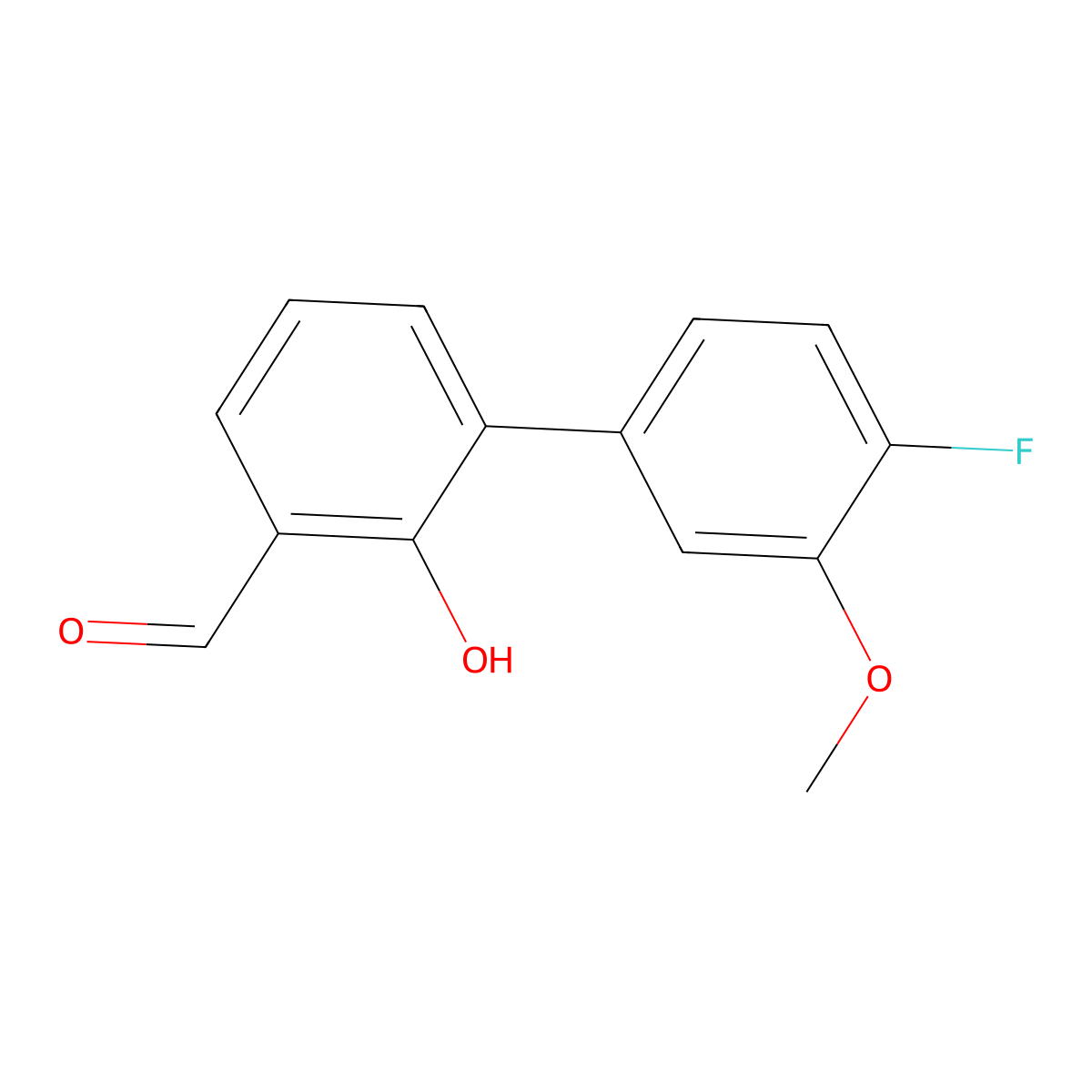 6-(4-Fluoro-3-methoxyphenyl)-2-formylphenol molecular structure, CAS 1261892-09-4