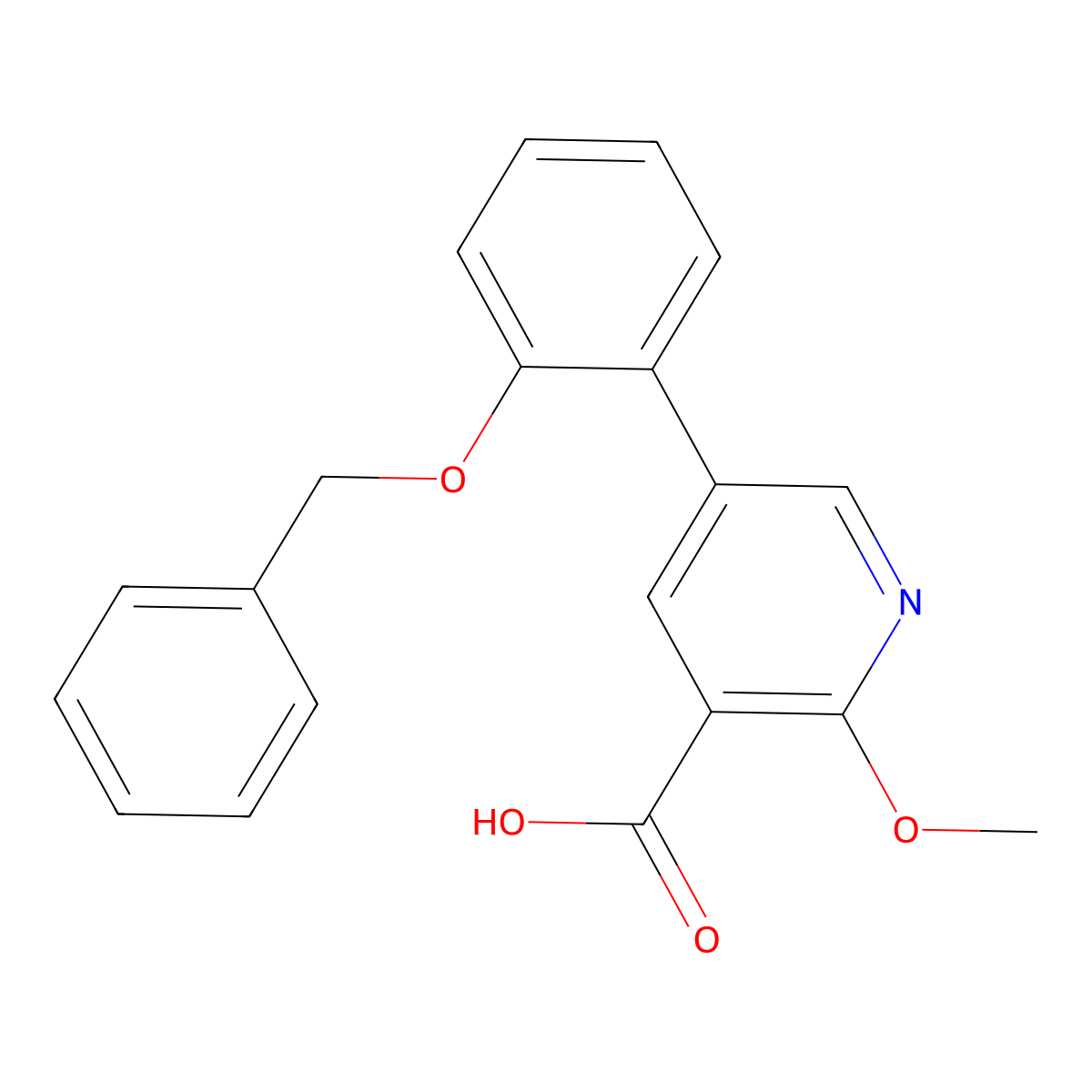 5-(2-Benzyloxyphenyl)-2-methoxynicotinic acid molecular structure, CAS 1261892-47-0