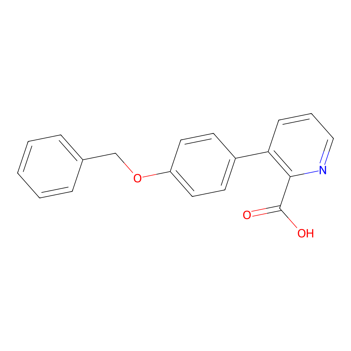3-(4-Benzyloxyphenyl)picolinic acid molecular structure, CAS 1261892-48-1