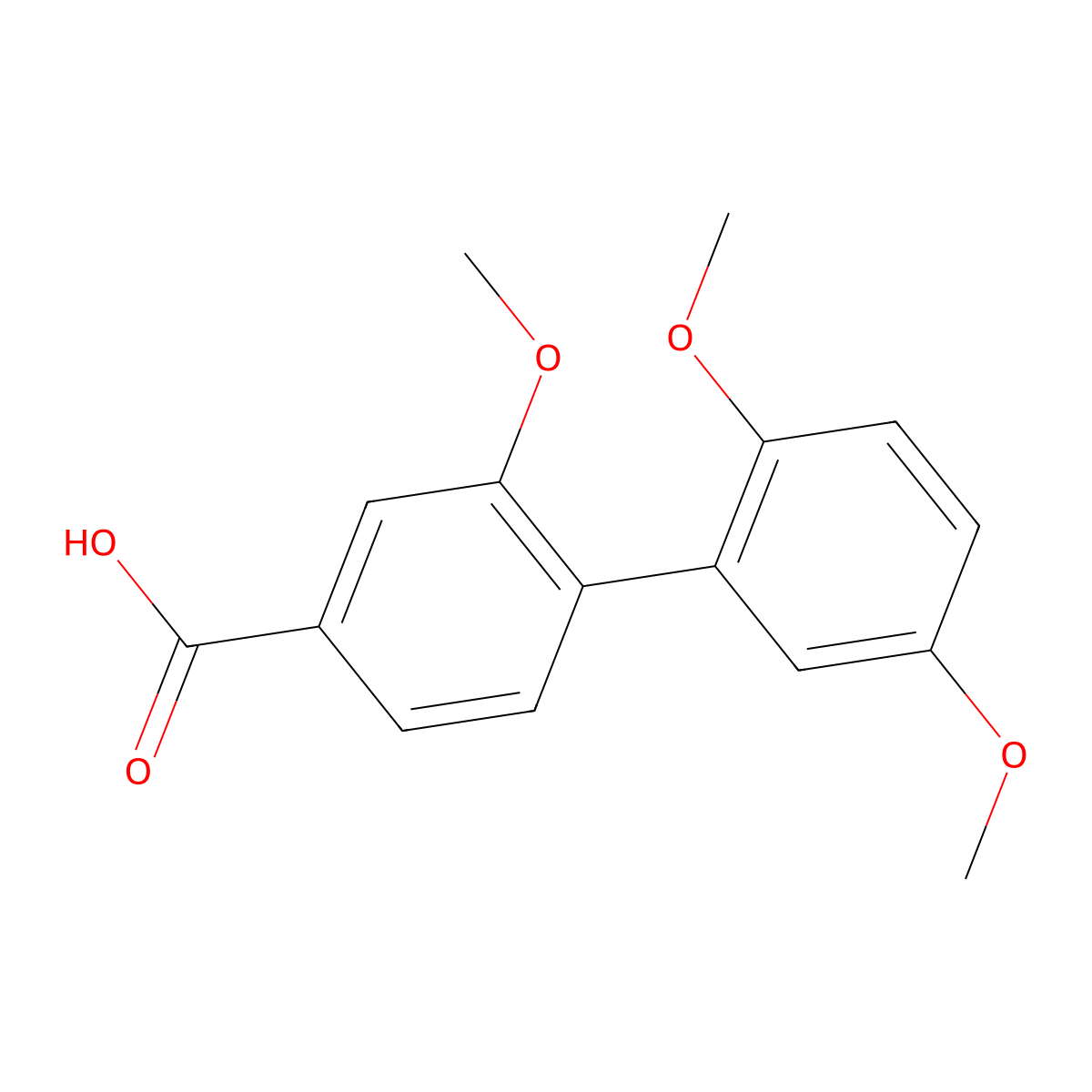 4-(2,5-Dimethoxyphenyl)-3-methoxybenzoic acid molecular structure, CAS 1261892-65-2