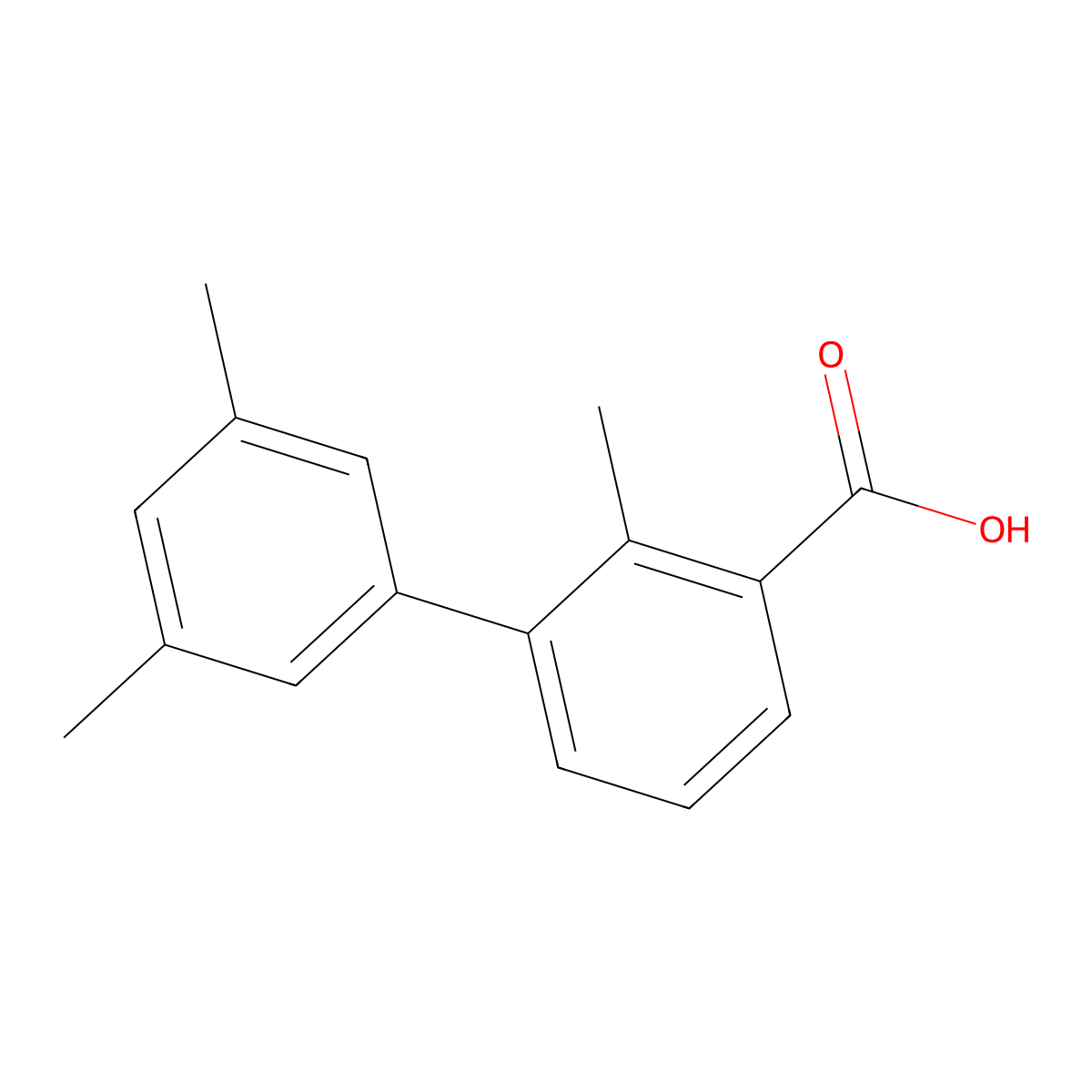 3-(3,5-Dimethylphenyl)-2-methylbenzoic acid molecular structure, CAS 1261892-78-7