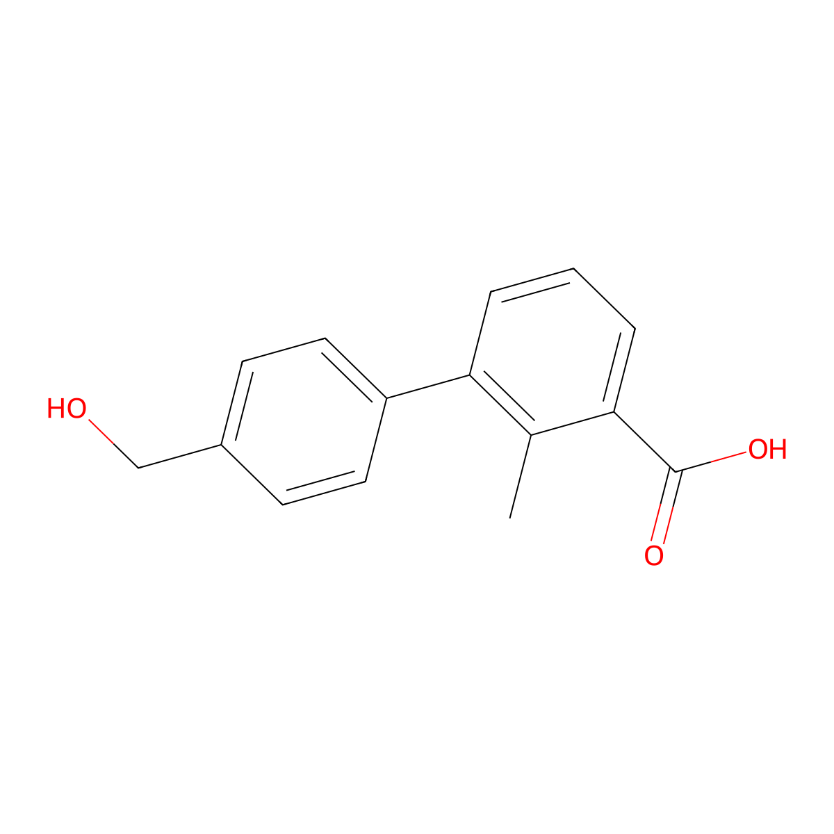 3-(4-Hydroxymethylphenyl)-2-methylbenzoic acid molecular structure, CAS 1261892-82-3