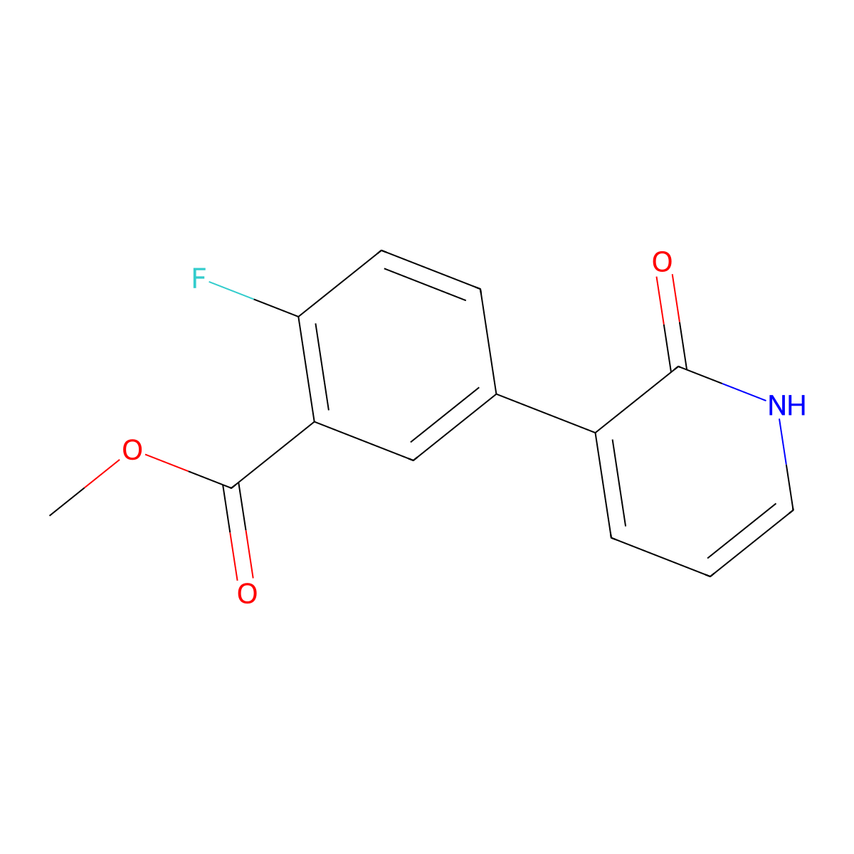 3-(4-Fluoro-3-methoxycarbonylphenyl)-2-hydroxypyridine molecular structure, CAS 1261892-93-6