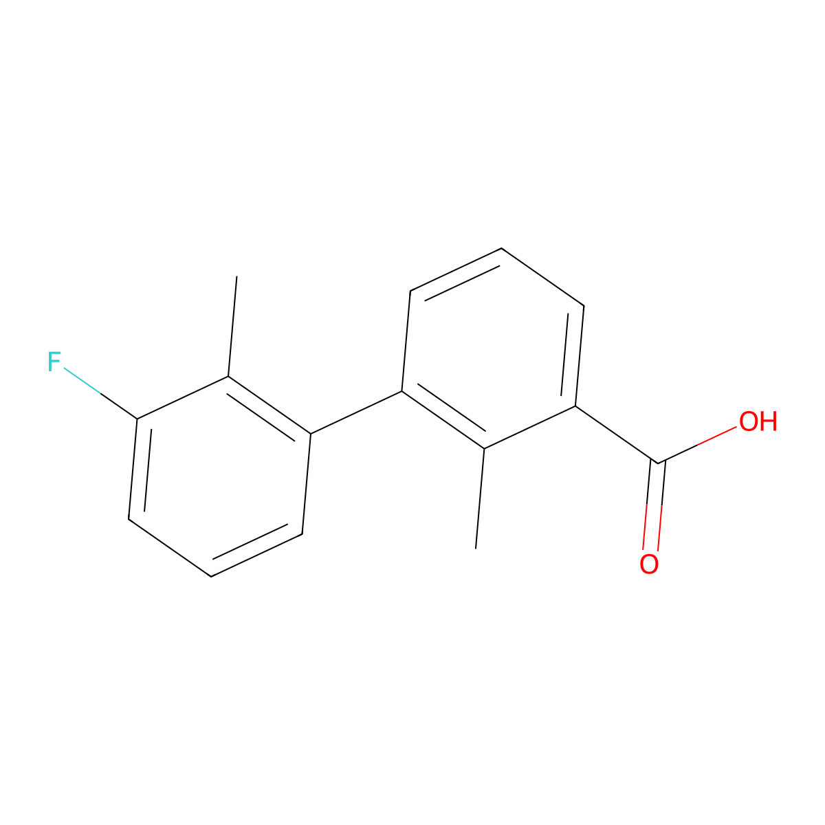 3-(3-Fluoro-2-methylphenyl)-2-methylbenzoic acid molecular structure, CAS 1261892-97-0