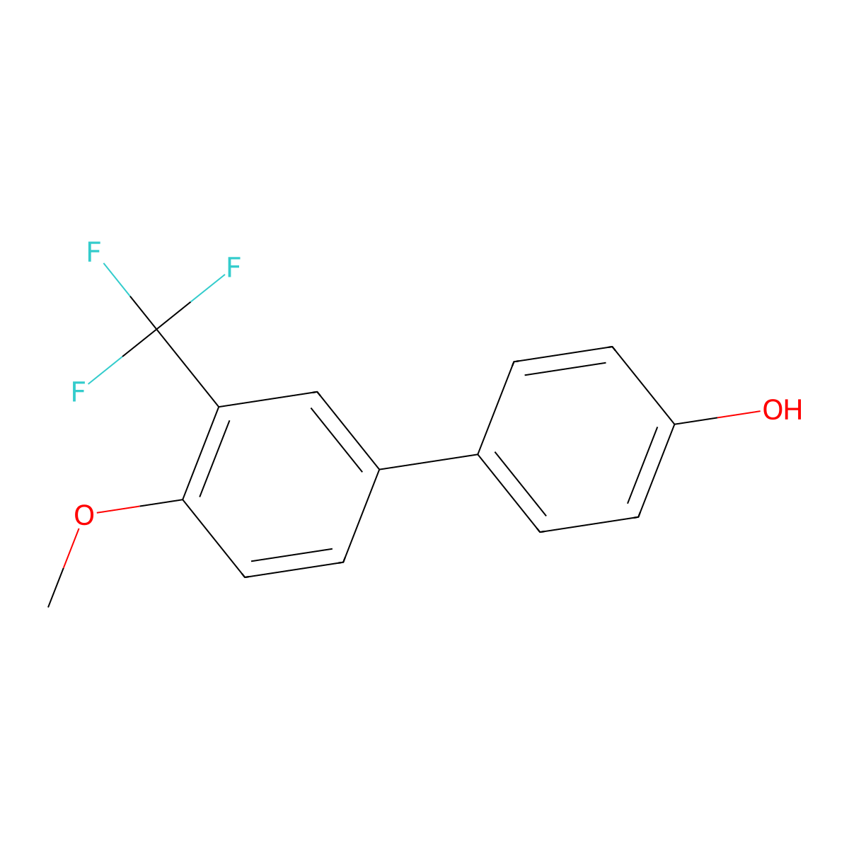 4-(4-Methoxy-3-trifluoromethylphenyl)phenol molecular structure, CAS 1261893-07-5